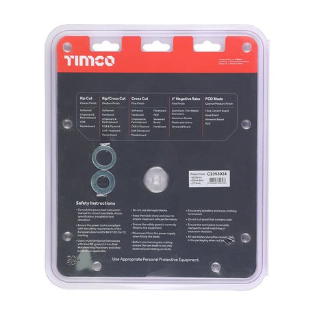 This is an image showing TIMCO Circular Saw Blade - General Purpose - Coarse/Medium - 235 x 30 x 24T - 1 Each Clamshell available from T.H Wiggans Ironmongery in Kendal, quick delivery at discounted prices.