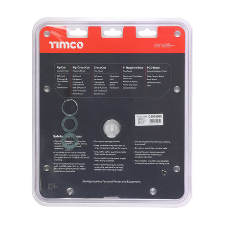 This is an image showing TIMCO Circular Saw Blade - Fine Trim/Finishing - Extra Fine - 250 x 30 x 80T - 1 Each Clamshell available from T.H Wiggans Ironmongery in Kendal, quick delivery at discounted prices.