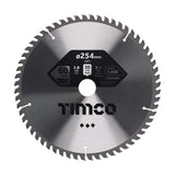 This is an image showing TIMCO Circular Saw Blade - Trimming/Crosscut - Medium/Fine - 254 x 30 x 60T - 1 Each Clamshell available from T.H Wiggans Ironmongery in Kendal, quick delivery at discounted prices.