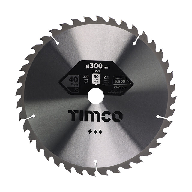 This is an image showing TIMCO Circular Saw Blade - Trimming/Crosscut - Medium/Fine - 300 x 30 x 80T - 1 Each Clamshell available from T.H Wiggans Ironmongery in Kendal, quick delivery at discounted prices.