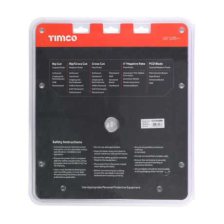 This is an image showing TIMCO Circular Saw Blade - Trimming/Crosscut - Medium/Fine - 315 x 30 x 60T - 1 Each Clamshell available from T.H Wiggans Ironmongery in Kendal, quick delivery at discounted prices.