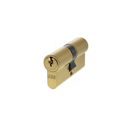 This is an image of AGB Euro Profile 5 Pin Double Cylinder 30-30mm (60mm) - Satin Brass available to order from T.H Wiggans Architectural Ironmongery in Kendal.