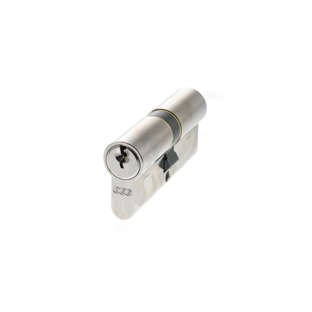 This is an image of AGB Euro Profile 5 Pin Double Cylinder 35-35mm (70mm) - Polished Chrome available to order from T.H Wiggans Architectural Ironmongery in Kendal.