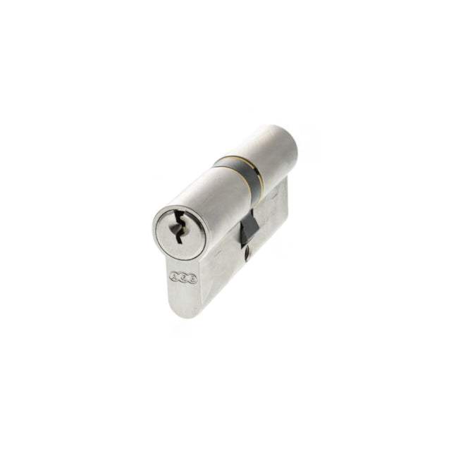 This is an image of AGB Euro Profile 5 Pin Double Cylinder 35-35mm (70mm) - Satin Chrome available to order from T.H Wiggans Architectural Ironmongery in Kendal.
