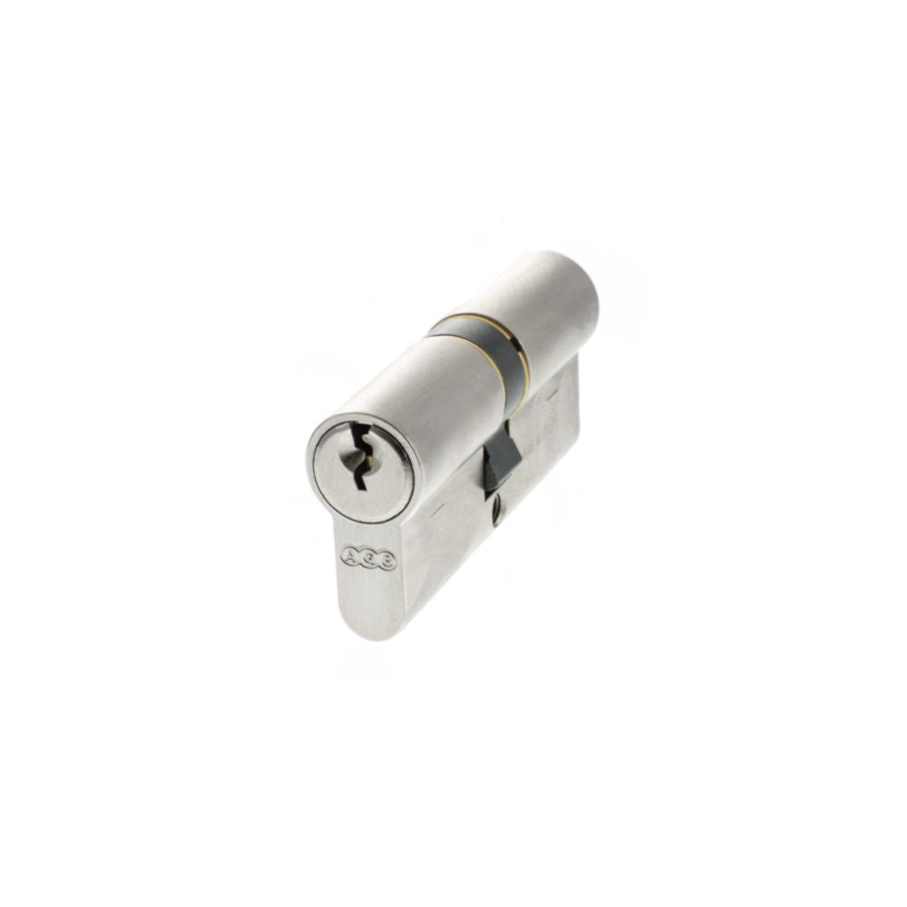 This is an image of AGB Euro Profile 5 Pin Double Cylinder 35-35mm (70mm) - Satin Chrome available to order from T.H Wiggans Architectural Ironmongery in Kendal.
