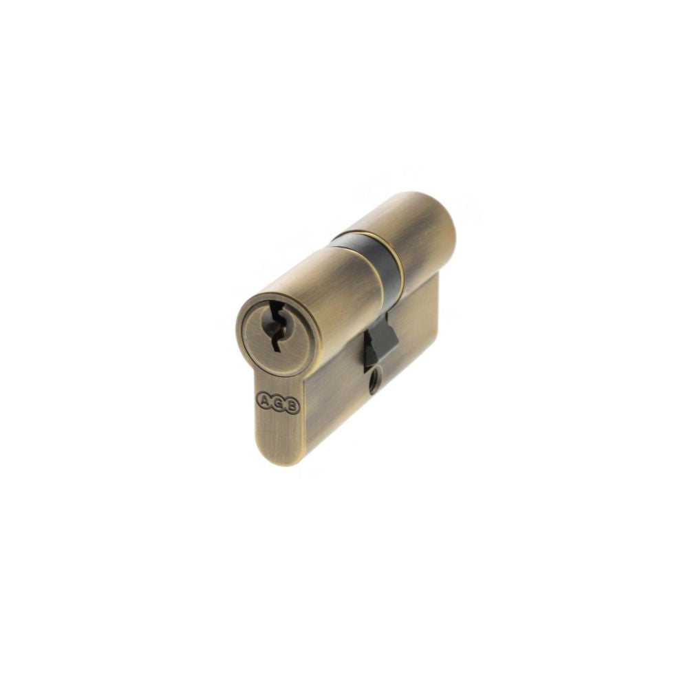 This is an image of AGB Euro Profile 5 Pin Double Cylinder Keyed Alike 30-30mm (60mm) - Matt Antique available to order from T.H Wiggans Architectural Ironmongery in Kendal.