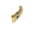 This is an image of AGB Euro Profile 5 Pin Cylinder Key to Turn 35-35mm (70mm) - Polished Brass available to order from T.H Wiggans Architectural Ironmongery in Kendal.