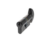 This is an image of AGB Euro Profile 5 Pin Cylinder Key to Turn 35-35mm (70mm) - Matt Black available to order from T.H Wiggans Architectural Ironmongery in Kendal.