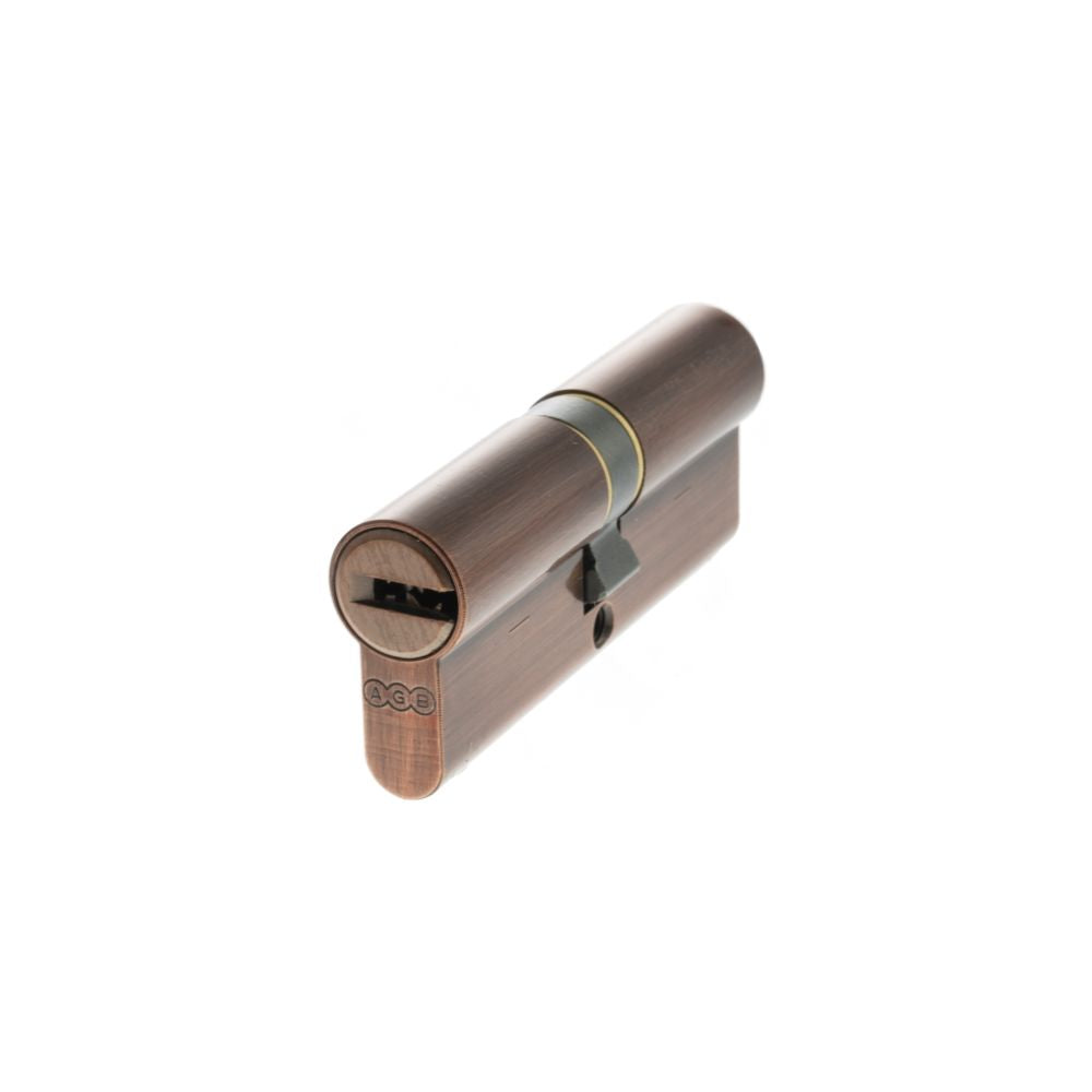 This is an image of AGB Euro Profile 15 Pin Double Cylinder 40-40mm (80mm) - Copper available to order from T.H Wiggans Architectural Ironmongery in Kendal.