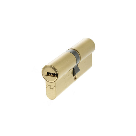 This is an image of AGB Euro Profile 15 Pin Double Cylinder 40-40mm (80mm) - Satin Brass available to order from T.H Wiggans Architectural Ironmongery in Kendal.