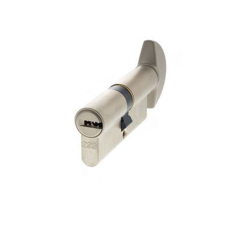 This is an image of AGB Euro Profile 15 Pin Cylinder Key to Turn 35-35mm (70mm) - Satin Nickel available to order from T.H Wiggans Architectural Ironmongery in Kendal.