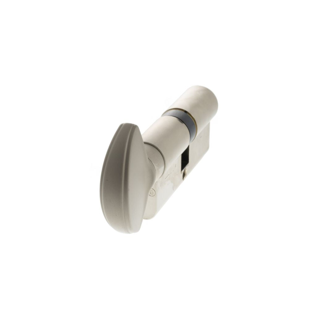 This is an image of AGB Euro Profile 15 Pin Cylinder Key to Turn 40-40mm (80mm) - Satin Nickel available to order from T.H Wiggans Architectural Ironmongery in Kendal.