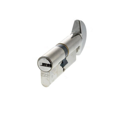 This is an image of AGB Euro Profile 15 Pin Cylinder Key to Turn 35-35mm (70mm) - Polished Chrome available to order from T.H Wiggans Architectural Ironmongery in Kendal.