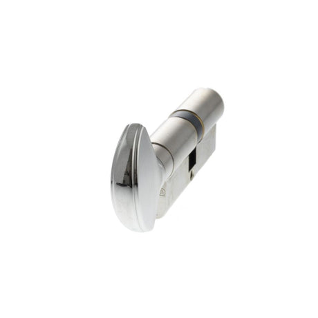 This is an image of AGB Euro Profile 15 Pin Cylinder Key to Turn 35-35mm (70mm) - Polished Chrome available to order from T.H Wiggans Architectural Ironmongery in Kendal.