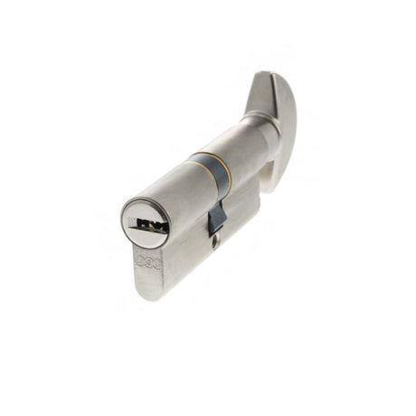This is an image of AGB Euro Profile 15 Pin Cylinder Key to Turn 35-35mm (70mm) - Satin Chrome available to order from T.H Wiggans Architectural Ironmongery in Kendal.