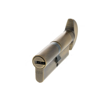 This is an image of AGB Euro Profile 15 Pin Cylinder Key to Turn 40-40mm (80mm) - Matt Antique Brass available to order from T.H Wiggans Architectural Ironmongery in Kendal.