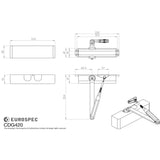 This image is a line drwaing of a Carlisle Brass - Full Accessory Cover Pack To Suit CDG420MB - Matt Black available to order from Trade Door Handles in Kendal