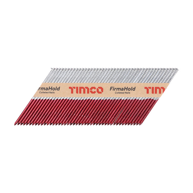 This is an image showing TIMCO FirmaHold Collated Clipped Head Nails - Retail Pack - Plain Shank - FirmaGalv - 3.1 x 90 - 1100 Pieces Box available from T.H Wiggans Ironmongery in Kendal, quick delivery at discounted prices.