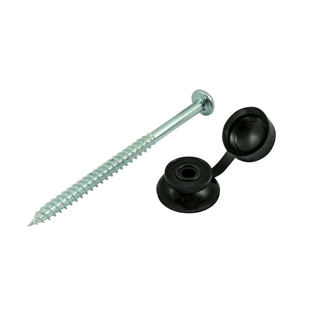 This is an image showing TIMCO Corrugated Sheet Fixings - Black - 10 x 3 - 50 Pieces TIMbag available from T.H Wiggans Ironmongery in Kendal, quick delivery at discounted prices.