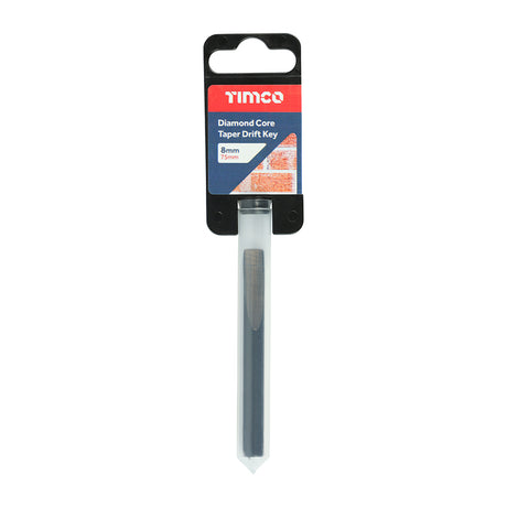 This is an image showing TIMCO Diamond Core Taper Drift Key - 8 x 75mm - 1 Each Blister Pack available from T.H Wiggans Ironmongery in Kendal, quick delivery at discounted prices.