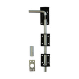 This is an image showing TIMCO Garage Drop Down Bolt - Black - 12" - 1 Each TIMbag available from T.H Wiggans Ironmongery in Kendal, quick delivery at discounted prices.