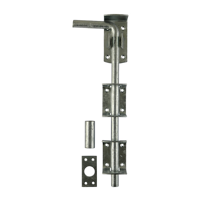 This is an image showing TIMCO Garage Drop Down Bolt - Hot Dipped Galvanised - 12" - 1 Each TIMbag available from T.H Wiggans Ironmongery in Kendal, quick delivery at discounted prices.