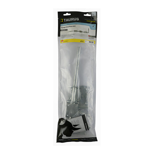 This is an image showing TIMCO Garage Drop Down Bolt - Hot Dipped Galvanised - 12" - 1 Each TIMbag available from T.H Wiggans Ironmongery in Kendal, quick delivery at discounted prices.