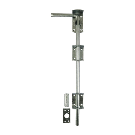 This is an image showing TIMCO Garage Drop Down Bolt - Hot Dipped Galvanised - 18" - 1 Each TIMbag available from T.H Wiggans Ironmongery in Kendal, quick delivery at discounted prices.
