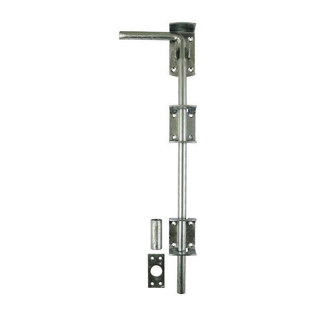 This is an image showing TIMCO Garage Drop Down Bolt - Hot Dipped Galvanised - 18" - 1 Each TIMbag available from T.H Wiggans Ironmongery in Kendal, quick delivery at discounted prices.