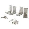 This is an image showing TIMCO Decking Handrail Bracket Kit - Stainless Steel - 4 brackets + 16 screws - 1 Each Plain Bag available from T.H Wiggans Ironmongery in Kendal, quick delivery at discounted prices.