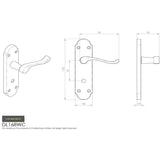 This image is a line drwaing of a Carlisle Brass - Oakley Lever on WC Backplate - Polished Chrome available to order from Trade Door Handles in Kendal