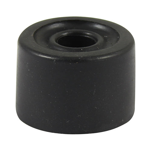 This is an image showing TIMCO PVC Door Stops - Black - 32 x 21 - 2 Pieces TIMpac available from T.H Wiggans Ironmongery in Kendal, quick delivery at discounted prices.