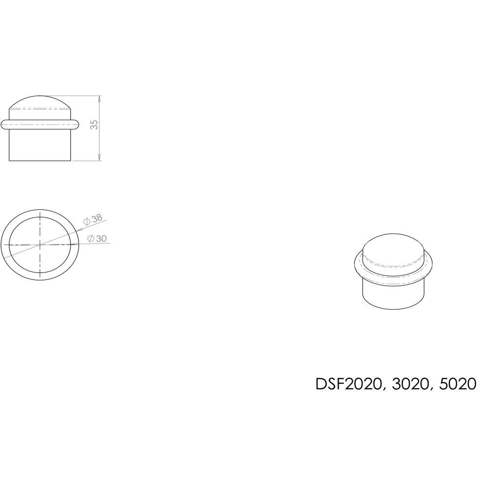 This is an image of Carlisle Brass - Floor Mounted Door Stop - Polished Brass available to order from T.H Wiggans Architectural Ironmongery in Kendal, quick delivery and discounted prices.