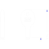 This image is a line drwaing of a Carlisle Brass - Security Door Bolt Key - Blue Nylon available to order from T.H Wiggans Architectural Ironmongery in Kendal