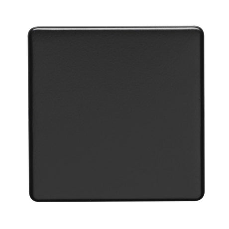This is an image showing Eurolite Concealed 3mm Single Blank Plate - Matt Black (With Black Trim) ecmb1b available to order from T.H. Wiggans Ironmongery in Kendal, quick delivery and discounted prices.