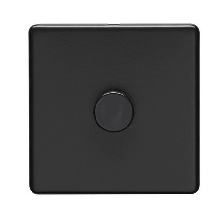 This is an image showing Eurolite Concealed 3mm 1 Gang Dimmer - Matt Black (With Black Trim) ecmb1d400 available to order from T.H. Wiggans Ironmongery in Kendal, quick delivery and discounted prices.