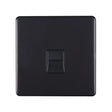 This is an image showing Eurolite Concealed 3mm Telephone Master - Matt Black (With Black Trim) ecmb1mb available to order from T.H. Wiggans Ironmongery in Kendal, quick delivery and discounted prices.