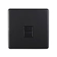This is an image showing Eurolite Concealed 3mm Telephone Slave - Matt Black (With Black Trim) ecmb1slb available to order from T.H. Wiggans Ironmongery in Kendal, quick delivery and discounted prices.