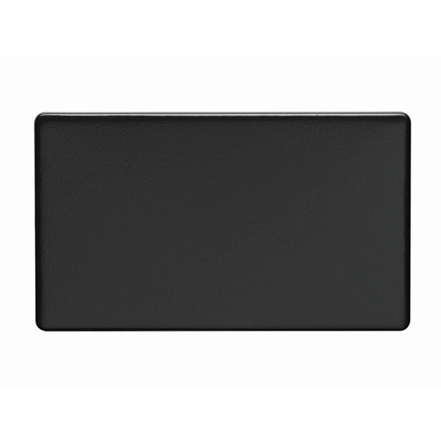 This is an image showing Eurolite Concealed 3mm Double Blank Plate - Matt Black (With Black Trim) ecmb2b available to order from T.H. Wiggans Ironmongery in Kendal, quick delivery and discounted prices.