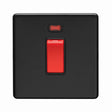 This is an image showing Eurolite Concealed 3mm 45Amp Switch with Neon Indicator - Matt Black (With Black Trim) ecmb45aswnsb available to order from T.H. Wiggans Ironmongery in Kendal, quick delivery and discounted prices.