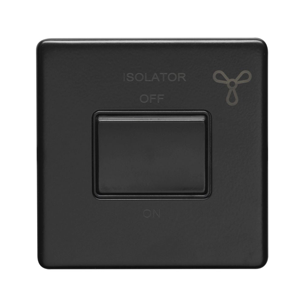 This is an image showing Eurolite Concealed 3mm Fan Switch - Matt Black (With Black Trim) ecmbfswb available to order from T.H. Wiggans Ironmongery in Kendal, quick delivery and discounted prices.