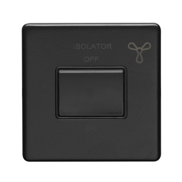 This is an image showing Eurolite Concealed 3mm Fan Switch - Matt Black (With Black Trim) ecmbfswb available to order from T.H. Wiggans Ironmongery in Kendal, quick delivery and discounted prices.