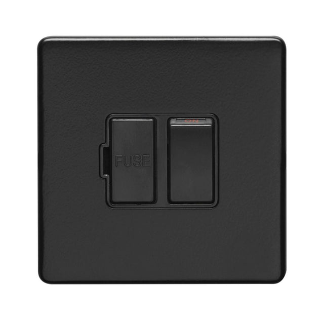 This is an image showing Eurolite Concealed 3mm Switched Fuse Spur - Matt Black (With Black Trim) ecmbswfb available to order from T.H. Wiggans Ironmongery in Kendal, quick delivery and discounted prices.