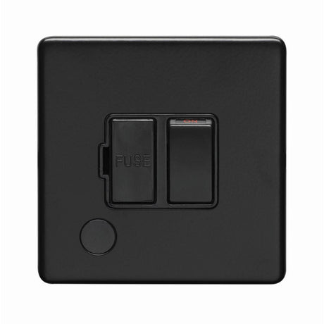This is an image showing Eurolite Concealed 3mm Switched Fuse Spur - Matt Black (With Black Trim) ecmbswffob available to order from T.H. Wiggans Ironmongery in Kendal, quick delivery and discounted prices.
