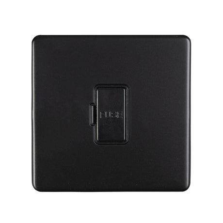 This is an image showing Eurolite Concealed 3mm Unswitched Fuse Spur - Matt Black (With Black Trim) ecmbuswfb available to order from T.H. Wiggans Ironmongery in Kendal, quick delivery and discounted prices.
