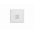 This is an image showing Eurolite Concealed 3mm Telephone Master - White (With White Trim) ecw1mw available to order from T.H. Wiggans Ironmongery in Kendal, quick delivery and discounted prices.