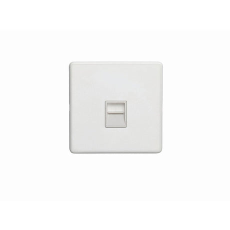 This is an image showing Eurolite Concealed 3mm Telephone Master - White (With White Trim) ecw1mw available to order from T.H. Wiggans Ironmongery in Kendal, quick delivery and discounted prices.