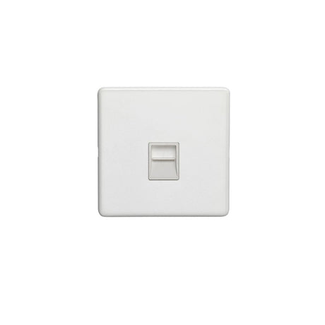 This is an image showing Eurolite Concealed 3mm Telephone Slave - White (With White Trim) ecw1slw available to order from T.H. Wiggans Ironmongery in Kendal, quick delivery and discounted prices.