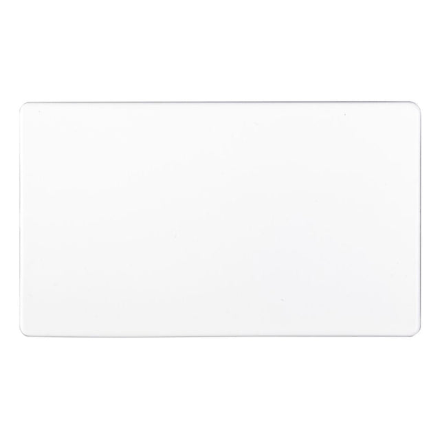 This is an image showing Eurolite Concealed 3mm Double Blank Plate - White (With White Trim) ecw2b available to order from T.H. Wiggans Ironmongery in Kendal, quick delivery and discounted prices.