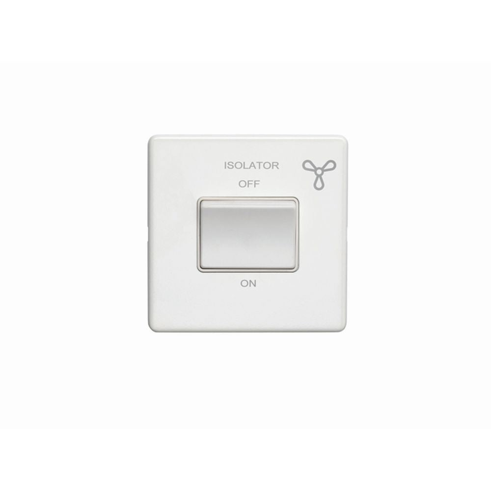 This is an image showing Eurolite Concealed 3mm Fan Switch - White (With White Trim) ecwfsww available to order from T.H. Wiggans Ironmongery in Kendal, quick delivery and discounted prices.